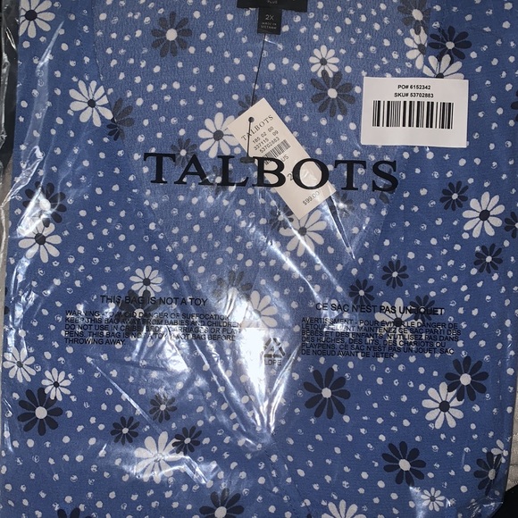 Talbots Wrap Top Sz 2X - Picture 2 of 3